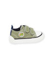 Zapatillas de tela caqui con parche de dinosaurio RUTOILDINO / 23KK3872D16604
