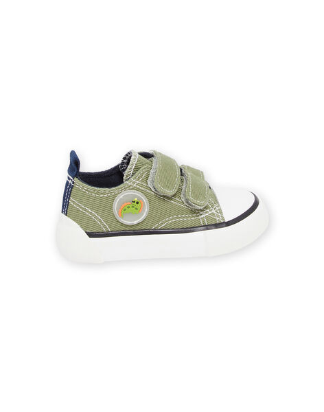 Zapatillas de tela caqui con parche de dinosaurio RUTOILDINO / 23KK3872D16604