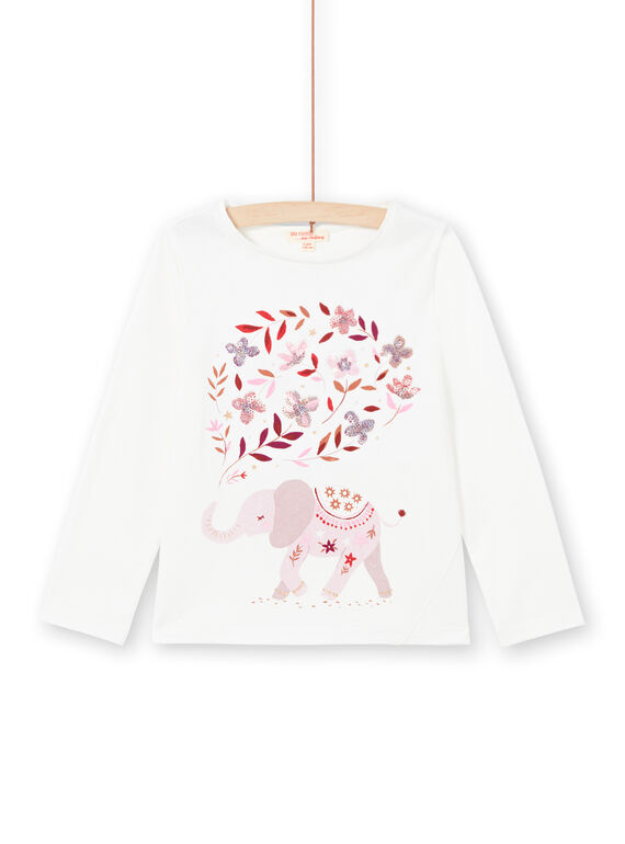 Camiseta de manga larga reversible con estampado de cerezas para niña MACOMTEE1 / 21W901L1TML001
