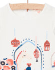 Camiseta de color crudo con estampado de fantasía para bebé niña NISANTI2 / 22SG09S1TMC001