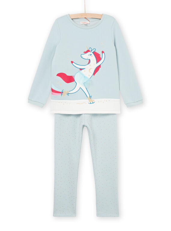 Pijama de camiseta y pantalón con dibujo unicornio PEFAPYJSNO / 22WH1133PYJ201