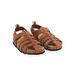 Sandalias de piel de color marrón