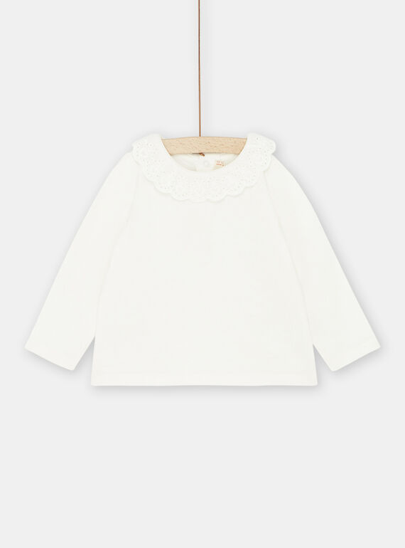 Camisita de color crudo para bebé niña SIJOBRA1 / 23WG09B3BRA001