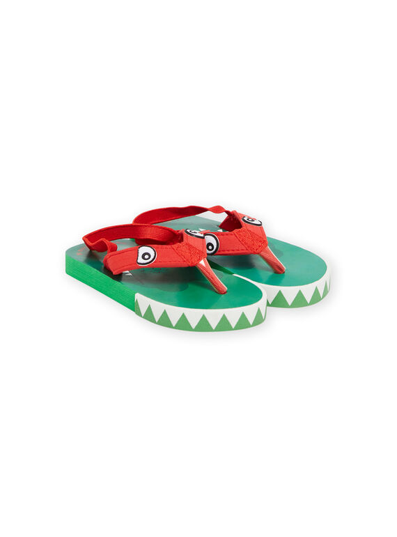 Chanclas verdes y rojas con estampado de cocodrilo para niño NOTONGCROC / 22KK3681D01050