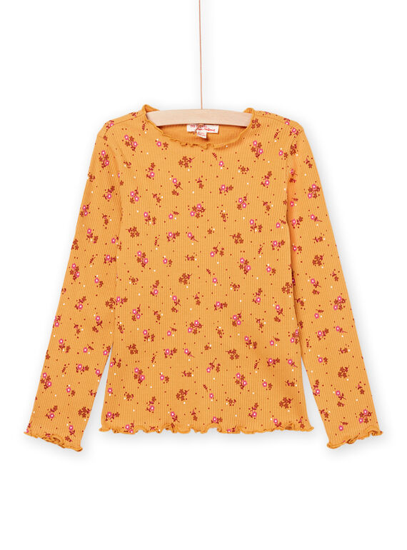 Camiseta amarilla de manga larga de RIB PAJOUTEE3 / 22W901B6TMLB107