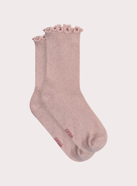 Calcetines rosas brillantes para niña XYAJOSCHO1 / 25WI01E4SOQD319