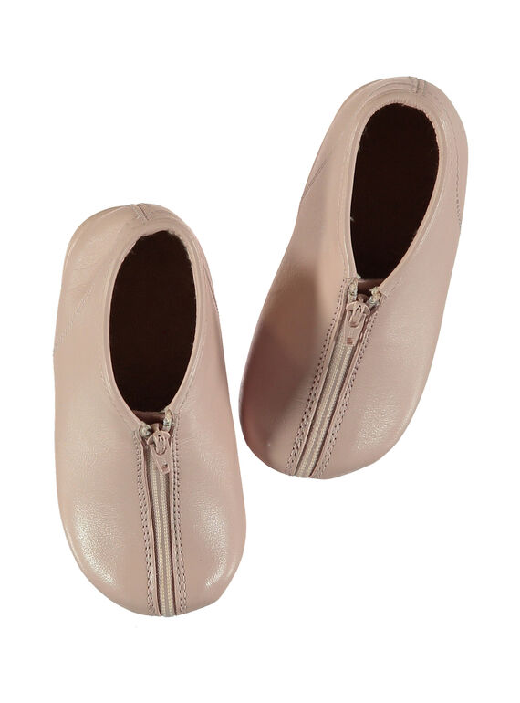 Botines de piel de color rosa para bebé niña GBFBOBEBE / 19WK37B1D0A030