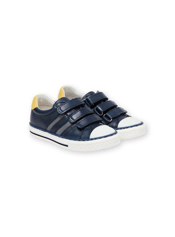 Zapatillas de color azul marino y amarillo para niño JGBASLIAGM / 20SK36Y1D3F070