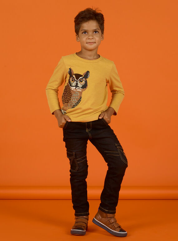 Vaquero negro con múltiples bolsillos para niño MOSAUJEAN / 21W902P1JEAK003