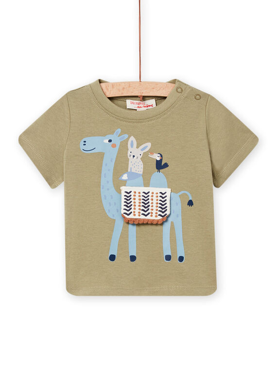 Camiseta verde con estampado de fantasía para bebé niño NUSANTI1 / 22SG10S3TMC610