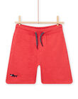 Bermudas de color rojo cangrejo para niño NOJOBER2 / 22S902C2BERF524