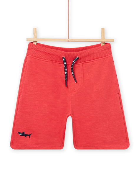 Bermudas de color rojo cangrejo para niño NOJOBER2 / 22S902C2BERF524
