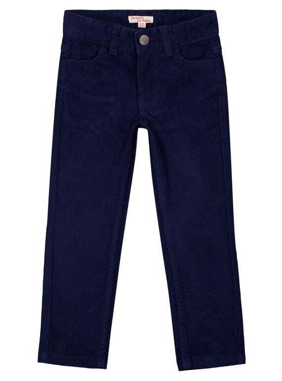 Pantalón regular-fit de pana de color azul marino GOJOPAVEL1 / 19W90232D2B070