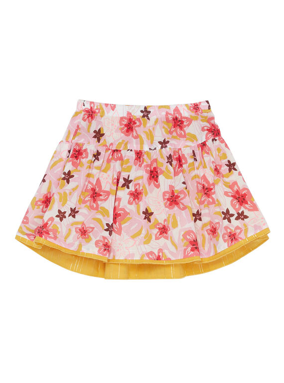 Falda reversible con estampado floral y lisa JADUJUP / 20S901O1JUP001