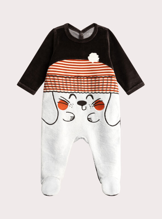 Pelele gris con animación de conejo para bebé niño VEGAGRELAP / 24WH1492GRE942