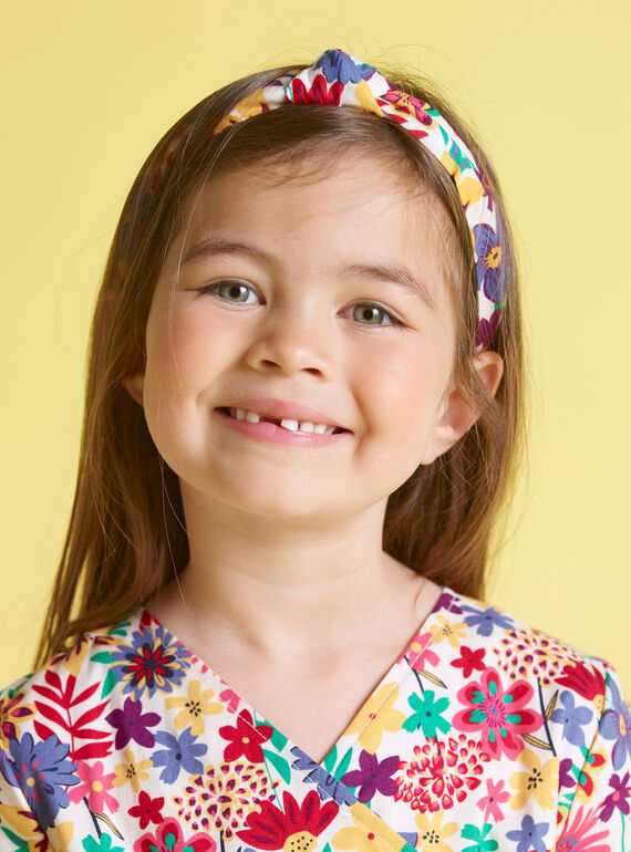 Diadema con estampado floral para niña MYAJOSERR2 / 21WI01S1TET009