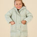 Anorak con capucha con estampado de lunares dorados
