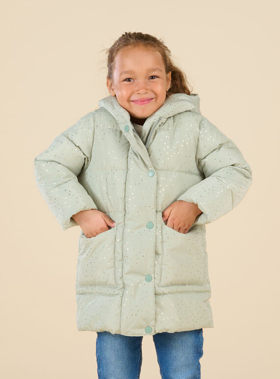 Anorak con capucha con estampado de lunares dorados PALONDOUN1 / 22W901F2D3E626