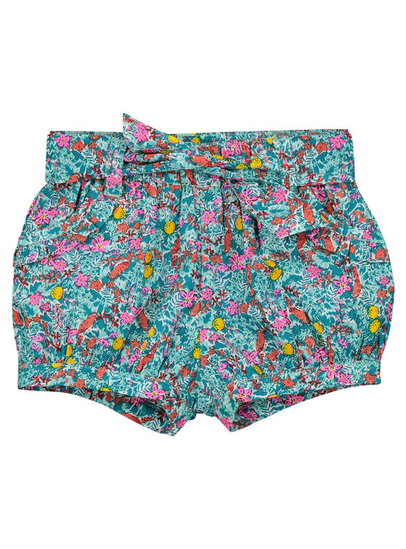 Short floral para bebé niña FICUSHO2 / 19SG09N1SHO202
