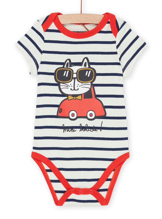 Body crudo, blanco y rojo con estampado de gato en un coche REGABODVOIT / 23SH14E1BDL009