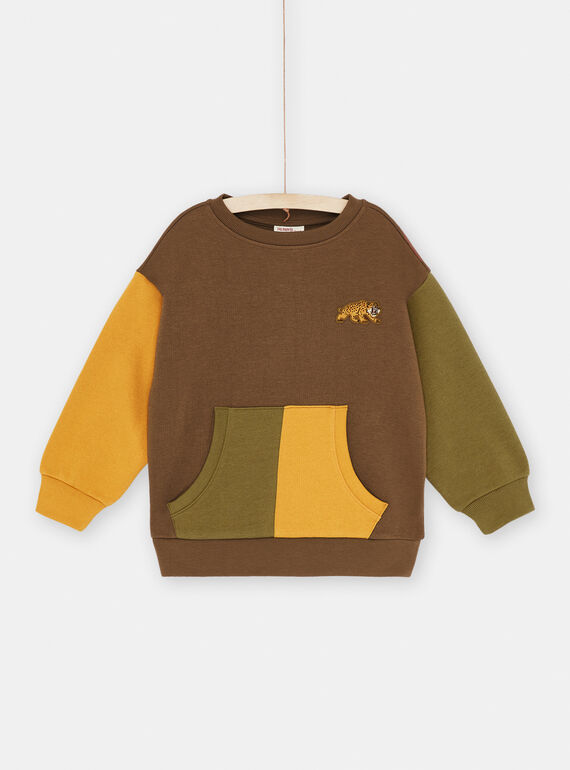 Sudadera de color corteza de manga larga SOCOUSWE / 23W902L1SWEI809