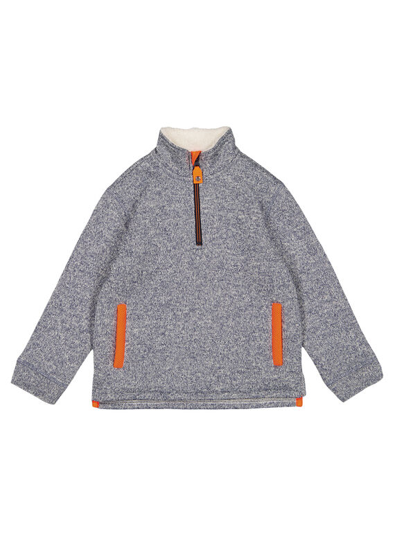 Jersey técnico con interior de borrego de color gris GOJOPULTEK1 / 19W902L3D2E090
