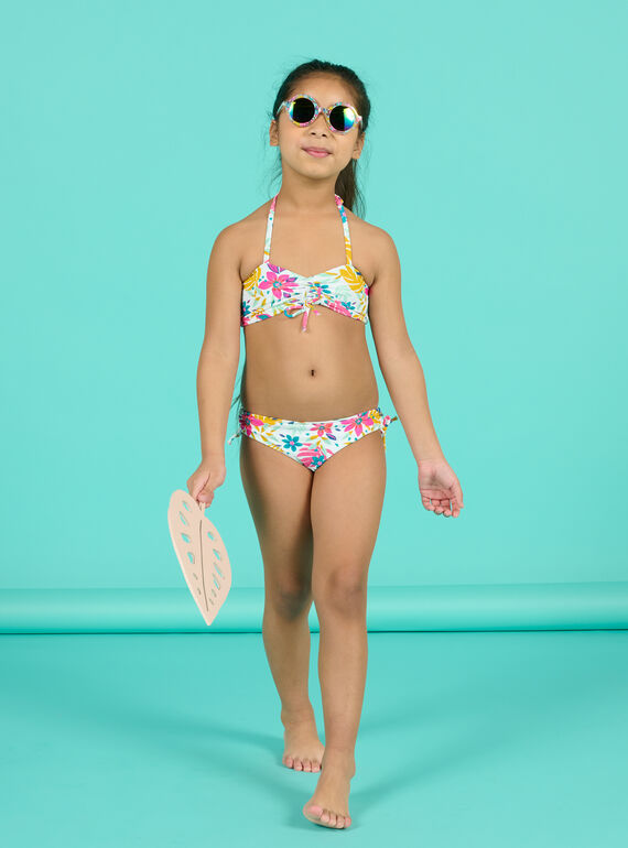 Bikini reversible blanco para niña NYABIK3 / 22SI01L1MAI000