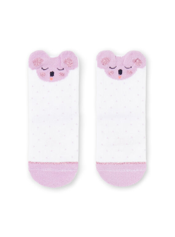 Calcetines de color blanco y parma para bebé niña LYIVISOQ / 21SI09U1SOQ000