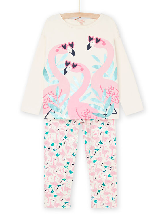 Camiseta y pantalón rosa con estampado de flamencos rosas REFAPYJFLA / 23SH11D2PYJ003