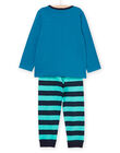 Pijama largo con estampado de monstruo 3 prendas PEGOPYJMAN1 / 22WH1261PYG714