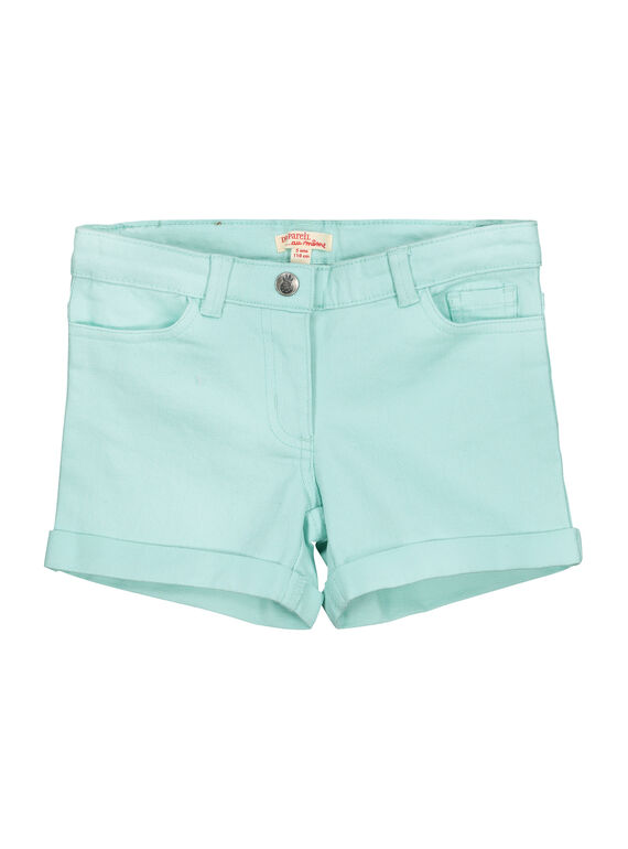 Short de color turquesa para niña FAJOSHORT4 / 19S901G3D30219