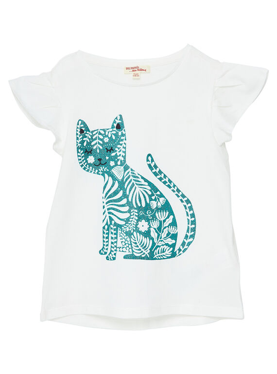 Camiseta de manga corta de color crudo JAJOTI3 / 20S90145D31001