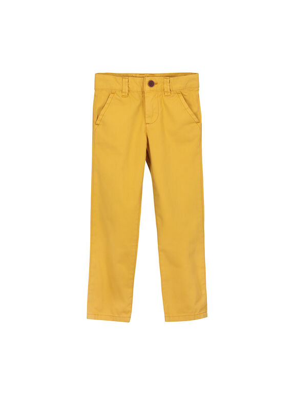 Pantalón chino de color amarillo para niño FOJOCHINO3 / 19S90233D2BB107
