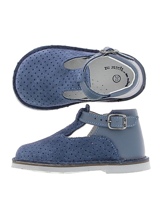 Baby boys' leather T-bar shoes CBGSALBASI2 / 18SK38W1D3HC218