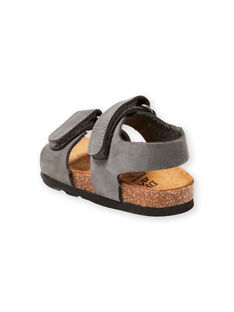 Sandalias lisas de color gris para bebé niño LBGNUGRIS / 21KK3855D0E940