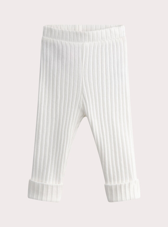 Legging crudo de canalé para bebé   WYIJOLEG1 / 25SI09I1CALA001