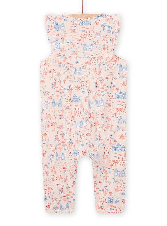 Mono con estampado de fantasía color crema para bebé niña NISANSAL / 22SG09S1SALA002