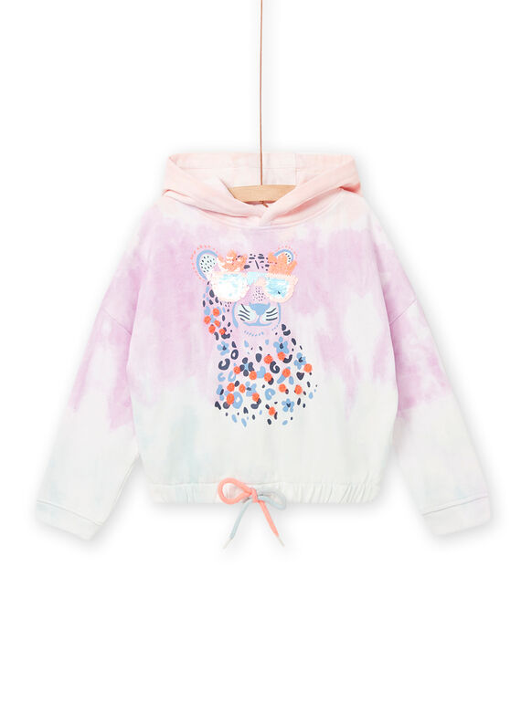 Sudadera con capucha y estampado de leopardo con lentejuelas para niña NAMOSWEA / 22S901N1SWED327