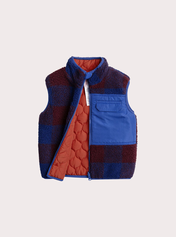 Chaleco con cremallera reversible para niño XOBLUGIL2 / 25W902N1GIL501