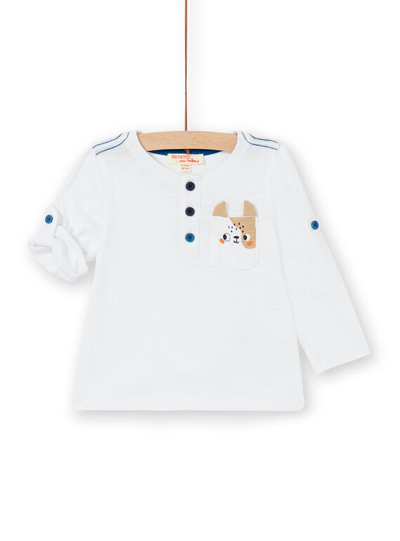 Camiseta blanca para bebé niño LUJOTUN2 / 21SG1035TML000