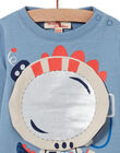 Camiseta azul con estampado de dragón astronauta para bebé niño MUPLATEE1 / 21WG10O2TML216